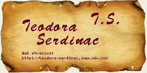 Teodora Serdinac vizit kartica
